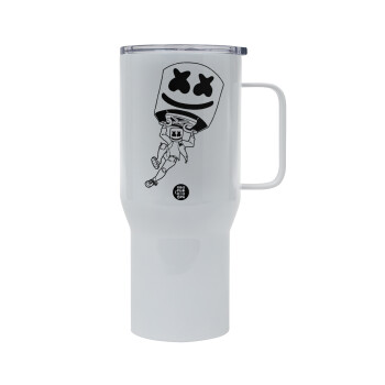 Fortnite Marshmello, Mega Stainless steel Tumbler with lid, double wall 750L