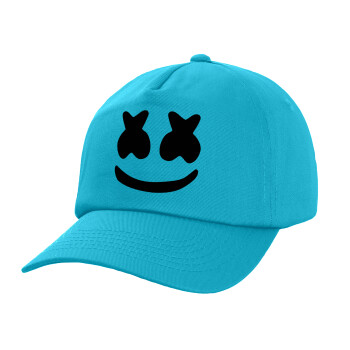 Marshmello, Children's Baseball Cap, 100% Cotton Twill, Blue (COTTON, CHILDREN, UNISEX, ONE SIZE)