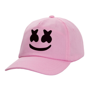 Marshmello, Casual children's baseball cap, 100% Cotton Twill, PINK (COTTON, CHILDREN'S, ONE SIZE)