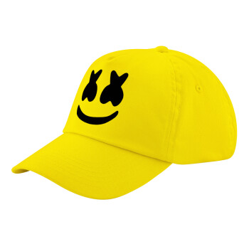 Marshmello, Child's Baseball Cap, 100% Cotton Twill, Yellow (COTTON, CHILD, UNISEX, ONE SIZE)