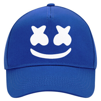 Marshmello, Ultimate Adult Hat BLUE, (100% COTTON DRILL, ADULT, UNISEX, ONE SIZE)