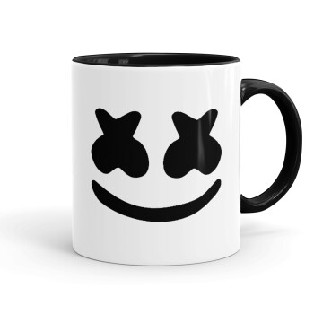Marshmello, Mug colored black, ceramic, 330ml