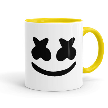Marshmello, Mug colored yellow, ceramic, 330ml