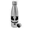 Metallic water bottle, stainless steel, 750ml