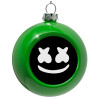 Green Christmas tree ornament bauble 8cm