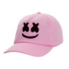 Adult Baseball Cap, 100% Cotton, PINK (COTTON, ADULT, UNISEX, ONE SIZE)