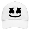 Adult Baseball Cap, Drill, White (100% COTTON, ADULT, UNISEX, ONE SIZE)