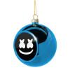 Blue Christmas tree ball ornament 8cm