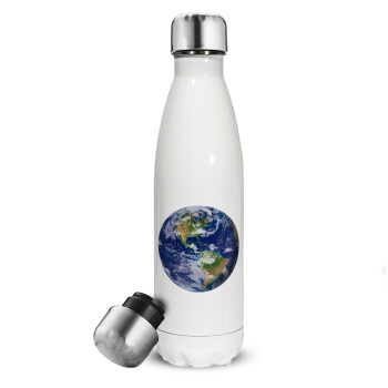 Planet Earth, Metal mug thermos White (Stainless steel), double wall, 500ml