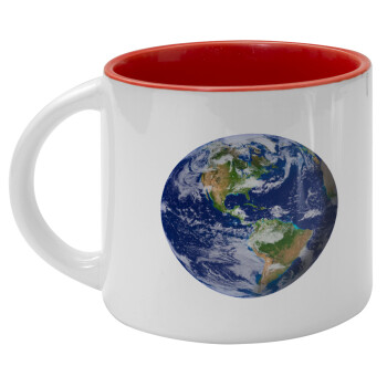 Planet Earth, Κούπα κεραμική 400ml Λευκή/Κόκκινη