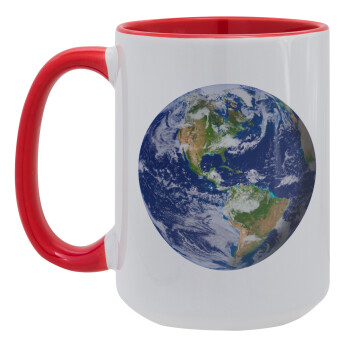 Planet Earth, Κούπα Mega 15oz, κεραμική Κόκκινη, 450ml