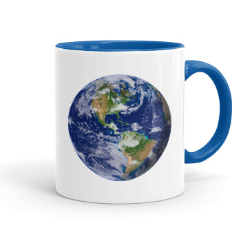 Planet Earth, Κούπα χρωματιστή μπλε, κεραμική, 330ml