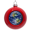 Red Christmas tree ornament bauble 8cm