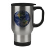 Stainless steel travel mug with lid, double wall 450ml