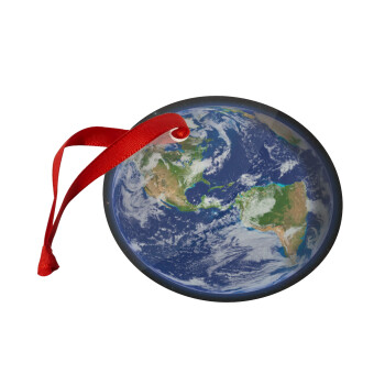 Planet Earth, Christmas ornament glass 9cm