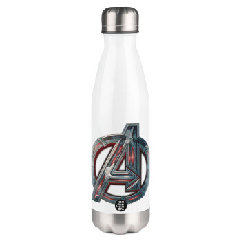 Avengers, Metal mug thermos White (Stainless steel), double wall, 500ml