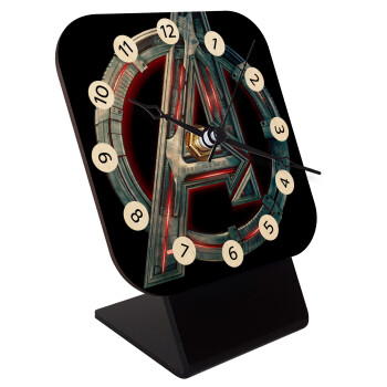 Avengers, Quartz Table clock in natural wood (10cm)