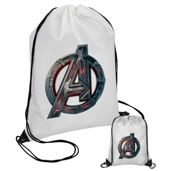 Avengers, Τσάντα πουγκί με μαύρα κορδόνια (1 τεμάχιο)