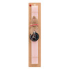 Easter Set, wooden keychain & scented flat Easter candle (30cm) (PINK)