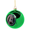 Green Christmas tree ornament ball 8cm