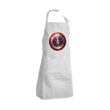 Captain America, Adult Chef Apron (with sliders and 2 pockets)