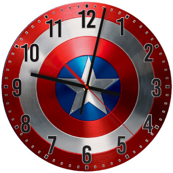 Captain America, Ρολόι τοίχου ξύλινο (30cm)