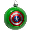 Green Christmas tree ornament bauble 8cm