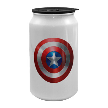 Captain America, Κούπα ταξιδιού μεταλλική με καπάκι (tin-can) 500ml