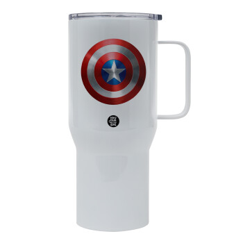 Captain America, Mega Stainless steel Tumbler with lid, double wall 750L