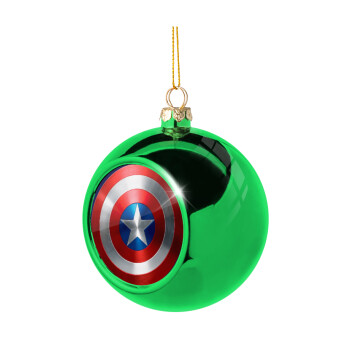 Captain America, Green Christmas tree ornament ball 8cm