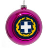 Purple Christmas tree ornament bauble 8cm