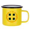 Metallic enamel MATT Yellow cup 360ml