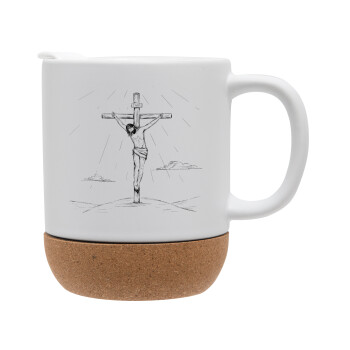 Jesus Christ , Ceramic coffee mug Cork (MAT), 330ml (1pcs)