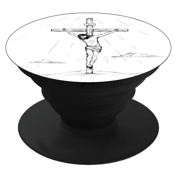 Jesus Christ , Phone Holders Stand  Black Hand-held Mobile Phone Holder