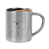 Double-wall metal cup for espresso (220ml)