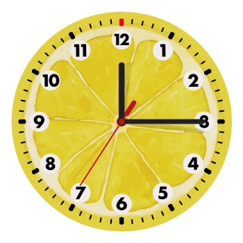 Lemon, Wooden wall clock (20cm)