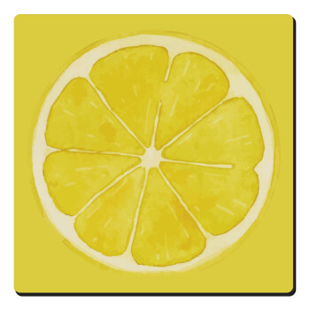 Lemon, Τετράγωνο μαγνητάκι ξύλινο 6x6cm