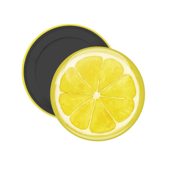 Lemon, Μαγνητάκι ψυγείου στρογγυλό διάστασης 5cm