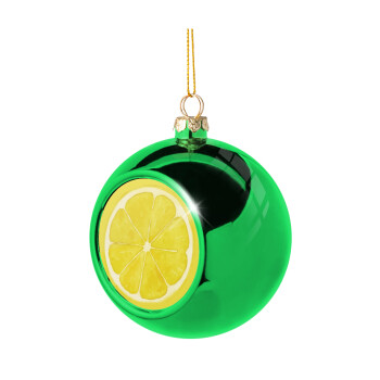 Lemon, Green Christmas tree ornament ball 8cm