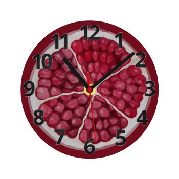 pomegranate, Ρολόι τοίχου γυάλινο (20cm)