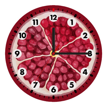 pomegranate, Wooden wall clock (20cm)