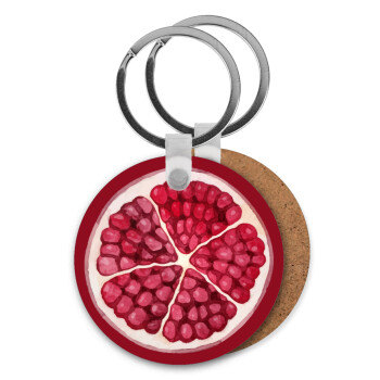 pomegranate, Μπρελόκ Ξύλινο στρογγυλό MDF Φ5cm