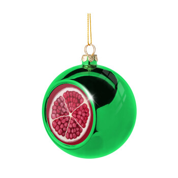 pomegranate, Green Christmas tree ornament ball 8cm