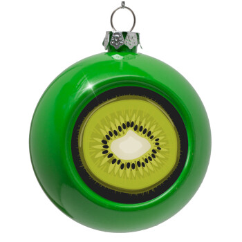 Kiwi, Green Christmas tree ornament bauble 8cm