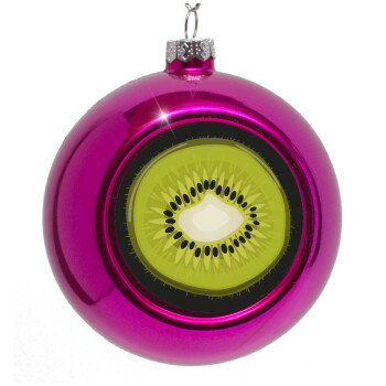 Kiwi, Purple Christmas tree ornament bauble 8cm