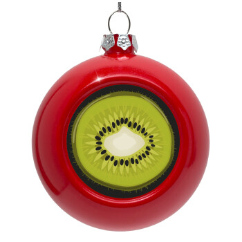 Kiwi, Red Christmas tree ornament bauble 8cm