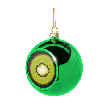 Kiwi, Green Christmas tree ornament ball 8cm