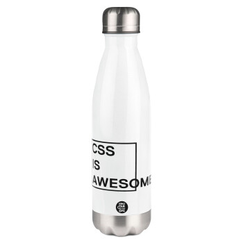 CSS is awesome, Metal mug thermos White (Stainless steel), double wall, 500ml