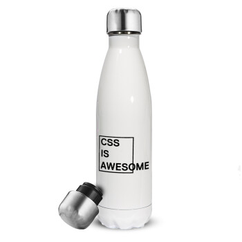 CSS is awesome, Metal mug thermos White (Stainless steel), double wall, 500ml
