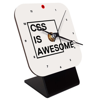 CSS is awesome, Επιτραπέζιο ρολόι ξύλινο με δείκτες (10cm)